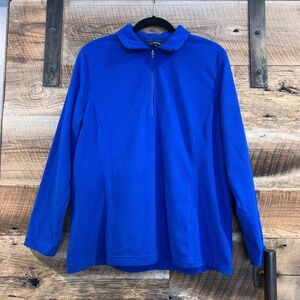 EUC - Land's End - Quarter-Zip Fleece Jacket - Blue - Extra Large